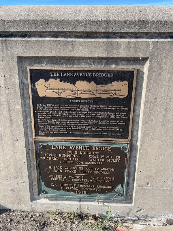 The Lane Avenue Bridges Marker image. Click for full size.