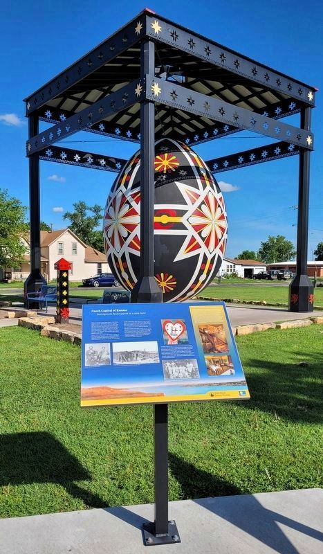 The Czech Capital of Kansas Marker and the worlds largest Czech egg image. Click for full size.