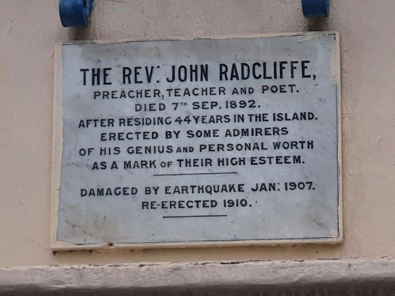 Reverend John Radcliffe Marker image. Click for full size.