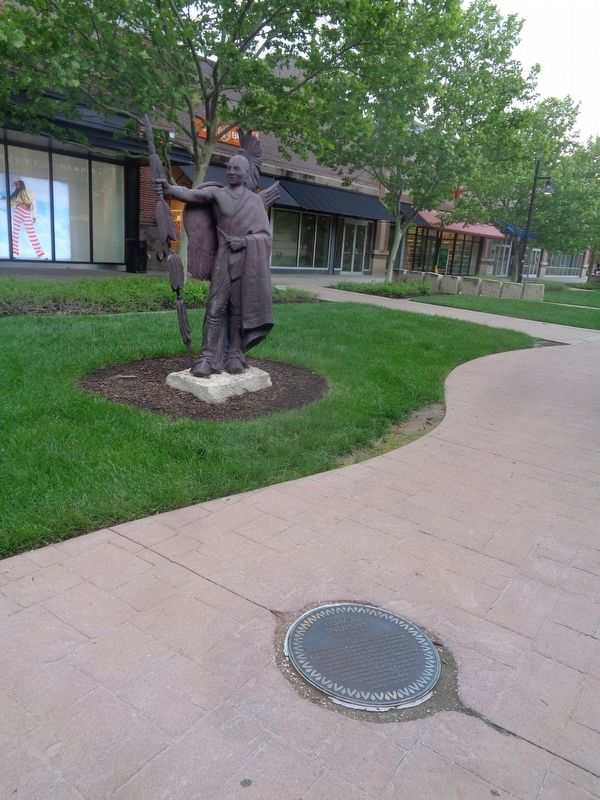 Osage Indians Marker and statue image. Click for full size.
