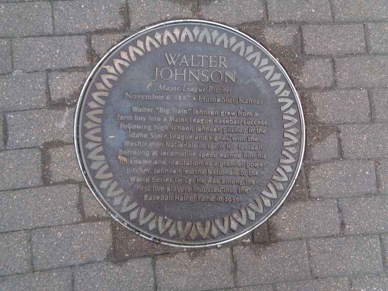 Walter Johnson Marker image. Click for full size.