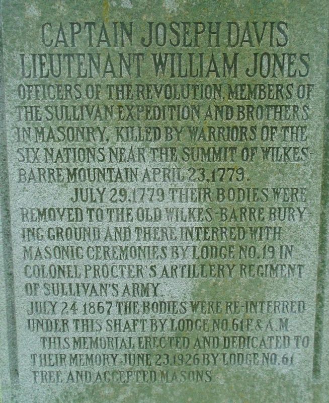 Captain Joseph Davis and Lieutenant William Jones Marker. Click for full size. Captain Joseph Davis and Lieutenant William Jones Marker image. Click for full size.