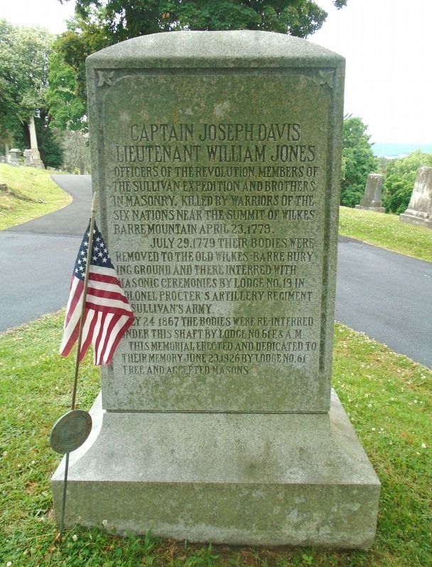 Captain Joseph Davis and Lieutenant William Jones Monument image. Click for full size.