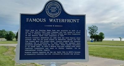 Famous Waterfront Marker. Click for full size. Famous Waterfront Marker image. Click for full size.