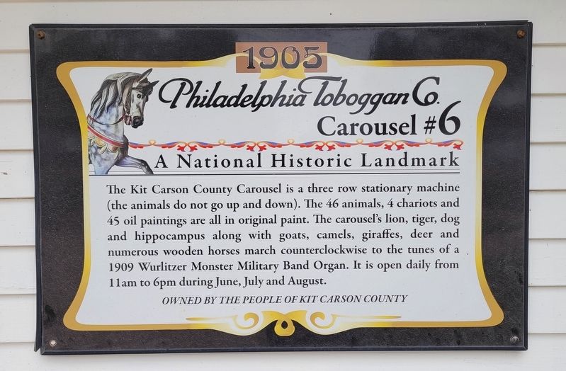 Philadelphia Toboggan Co. Carousel #6 Marker image. Click for full size.
