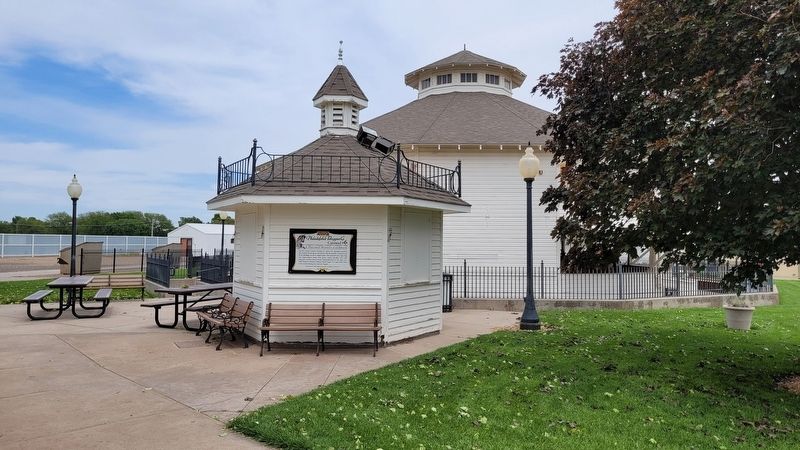 The view of the Philadelphia Toboggan Co. Carousel #6 Marker outside the carousel. Click for full size. The view of the Philadelphia Toboggan Co. Carousel #6 Marker outside the carousel image. Click for full size.