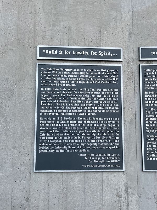 "Build it for Loyalty, for Spirit,� Marker image. Click for full size.