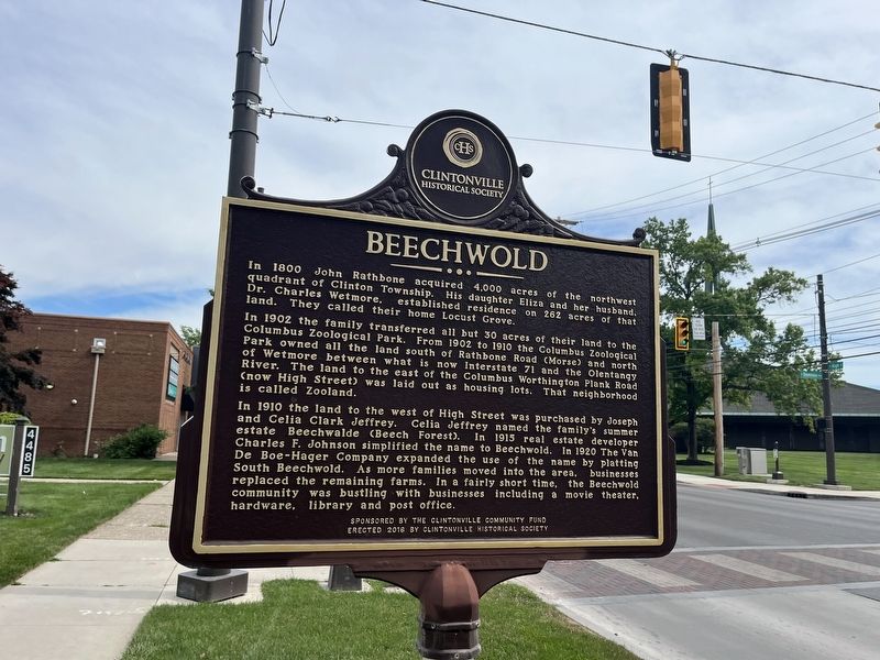 Beechwold side of the marker image. Click for full size.