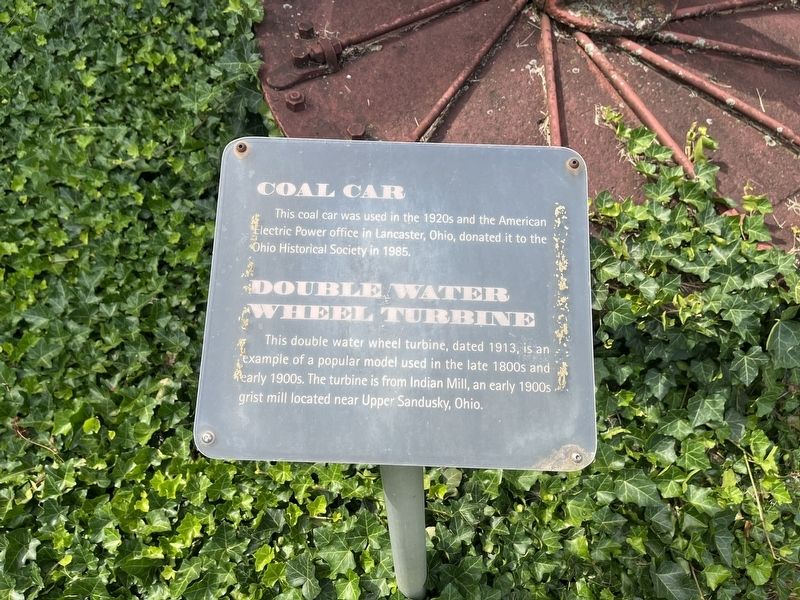 Coal Car / Double Water Wheel Turbine Marker image. Click for full size.