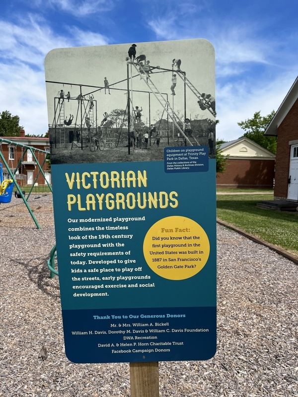 Victorian Playgrounds Marker image. Click for full size.