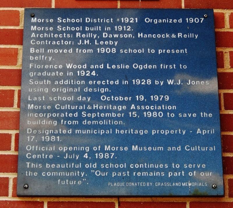 Old Morse School Marker image. Click for full size.