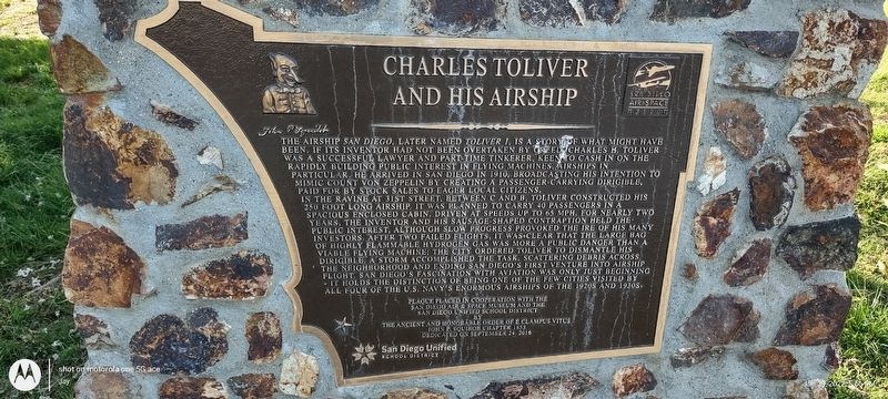 Charles Toliver and his Airship Marker image. Click for full size.