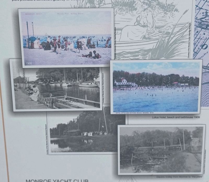 Monroe Piers: "Resort along the Lake" Marker - left images. Click for full size. Monroe Piers: "Resort along the Lake" Marker - left images image. Click for full size.