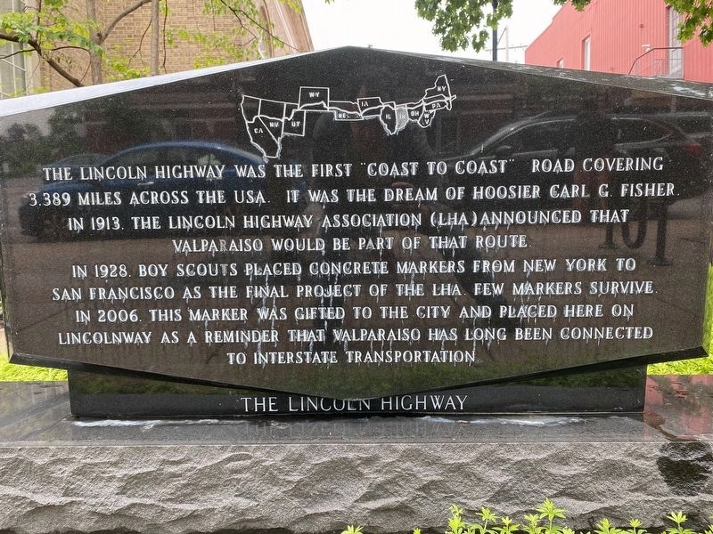 The Lincoln Highway Marker image. Click for full size.