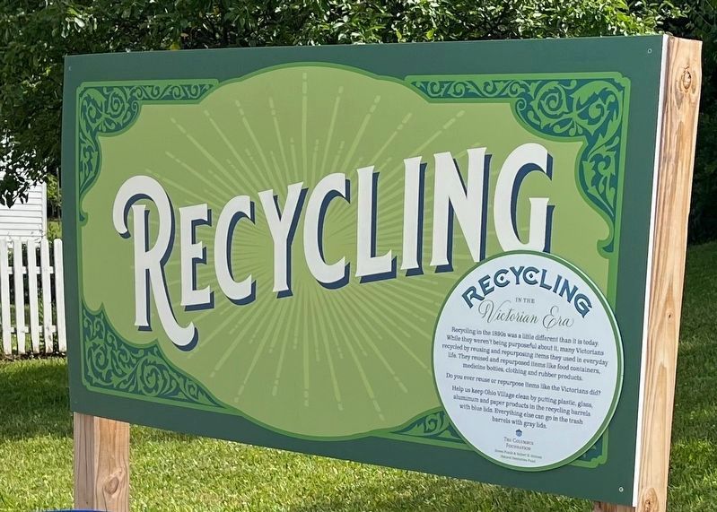 Recycling in the Victorian Era Marker image. Click for full size.