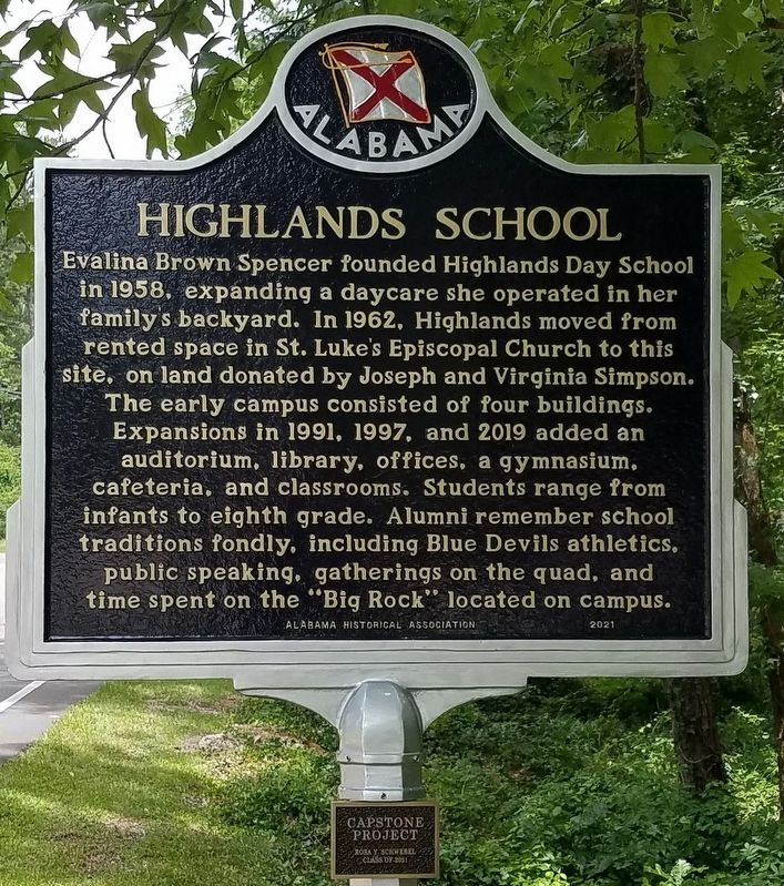Highlands School Marker image. Click for full size.