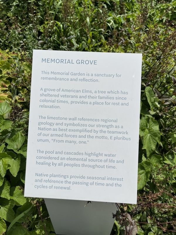Memorial Grove Marker image. Click for full size.