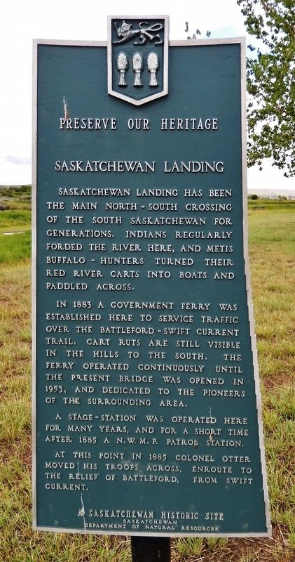 Saskatchewan Landing Marker image. Click for full size.