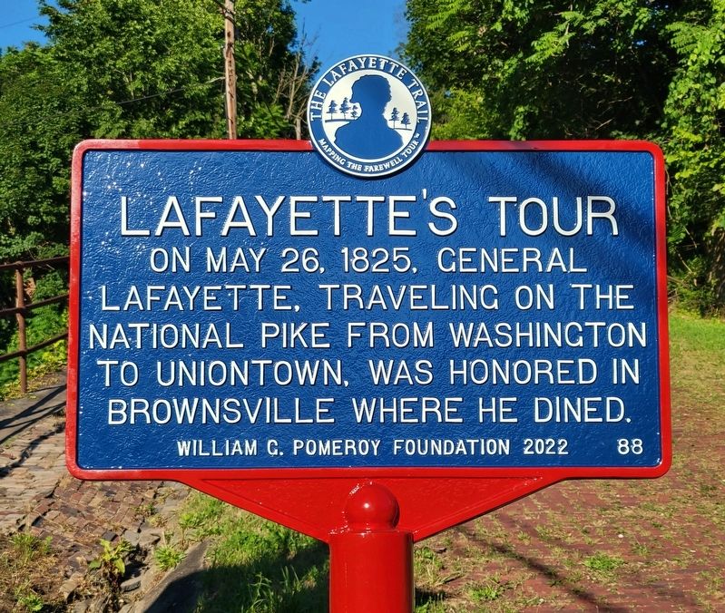 Lafayette's Tour Marker. Click for full size. Lafayette's Tour Marker image. Click for full size.