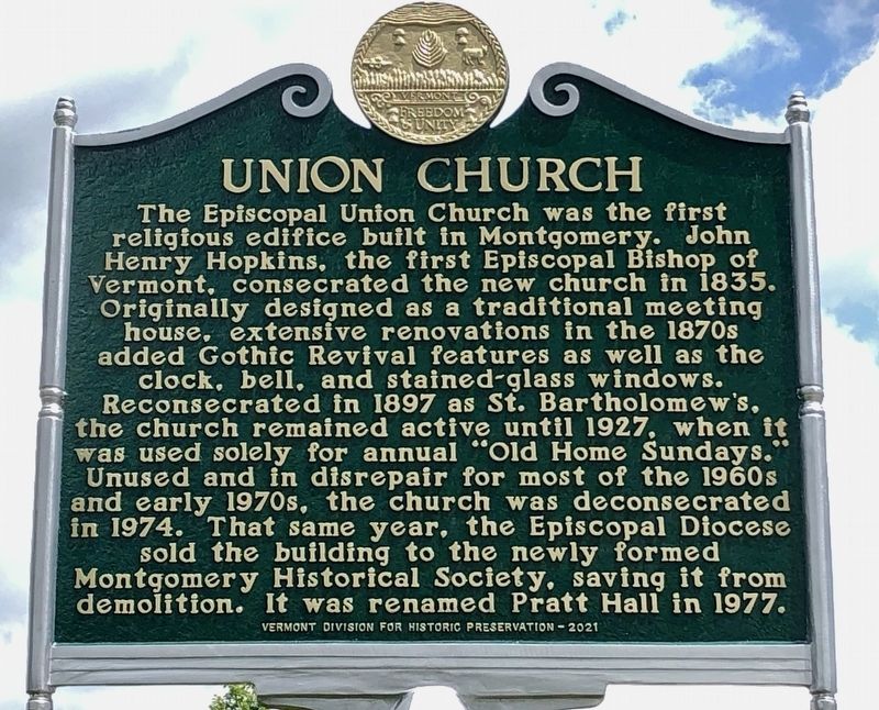 Union Church Marker. Click for full size. Union Church Marker image. Click for full size.