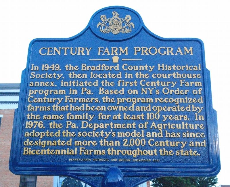 Century Farm Program Marker image. Click for full size.