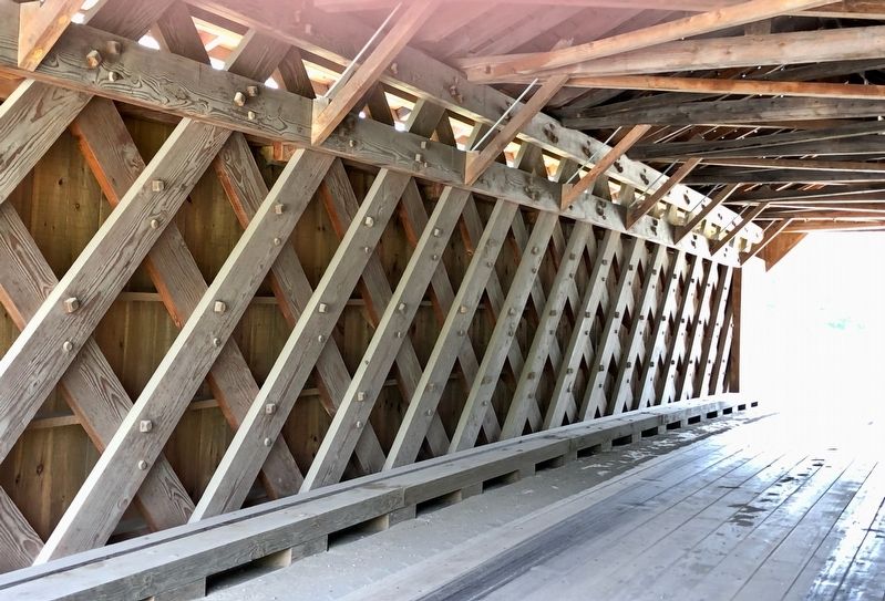 Longley Covered Bridge Lattice Truss image. Click for full size.