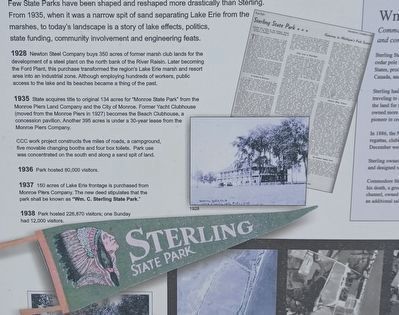 Wm. C. Sterling State Park Marker  top left images image. Click for full size.