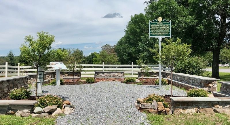 Stannard marker located in the remains of the Stannard house foundation.. Click for full size. Stannard marker located in the remains of the Stannard house foundation. image. Click for full size.