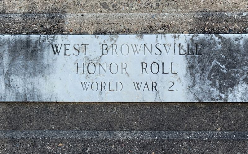 West Brownsville Honor Roll Marker image. Click for full size.