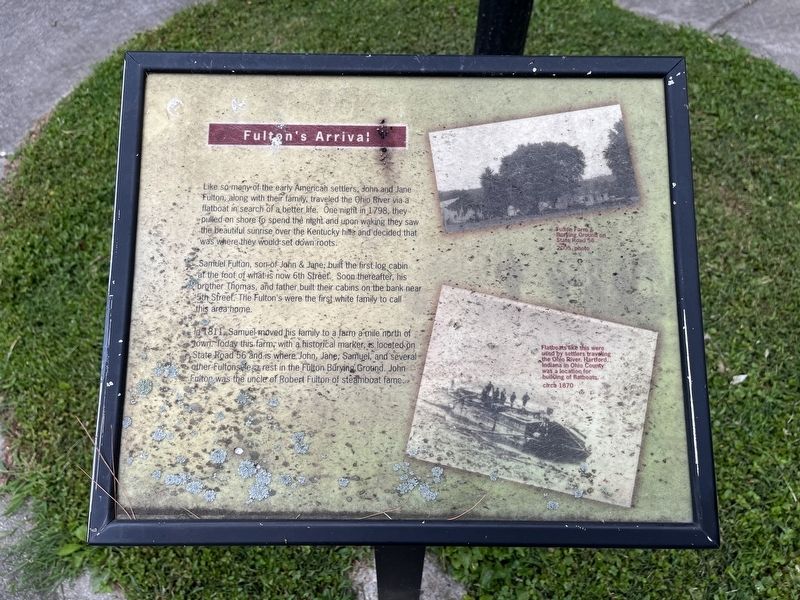 Fulton's Arrival Marker. Click for full size. Fulton's Arrival Marker image. Click for full size.