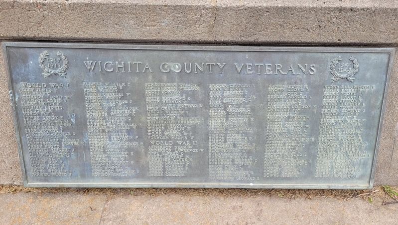 Wichita County Veterans Marker image. Click for full size.