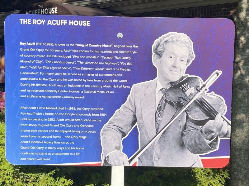 The Roy Acuff House Marker image. Click for full size.