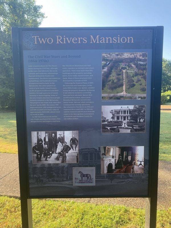 Two Rivers Mansion Marker Reverse image. Click for full size.