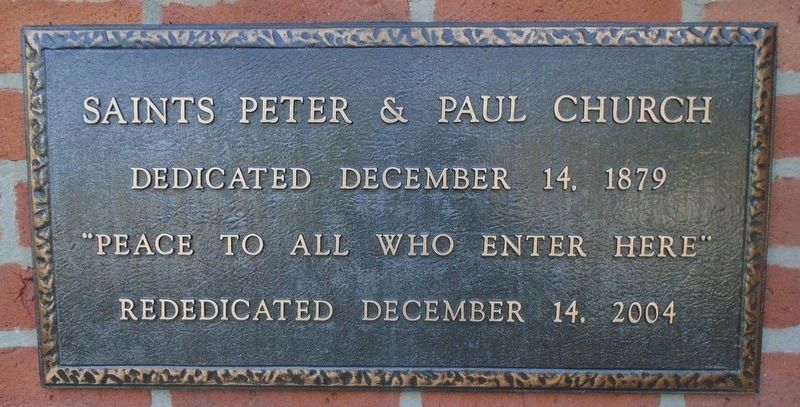 Sts. Peter and Paul Church Marker image. Click for full size.