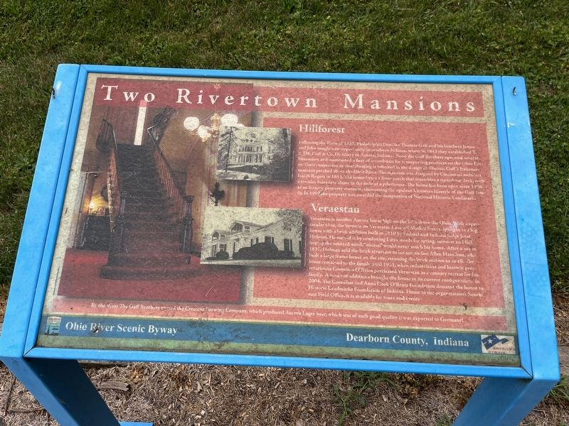 Two Riverfront Mansions Marker. Click for full size. Two Riverfront Mansions Marker image. Click for full size.