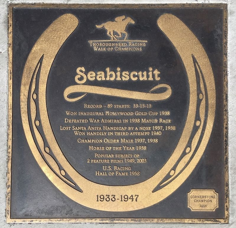 Seabiscuit Marker image. Click for full size.