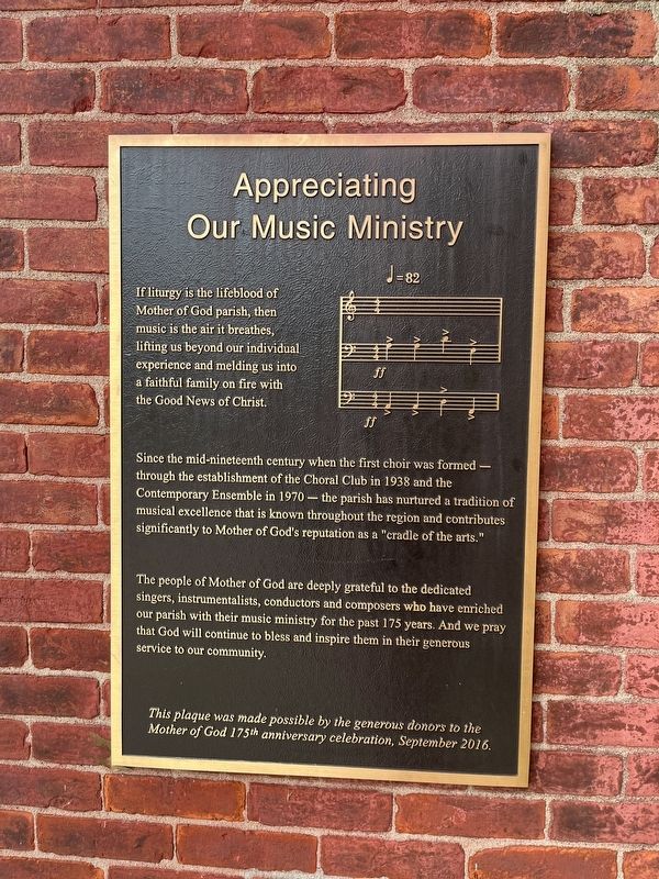 Appreciating our Music Ministry Marker image. Click for full size.