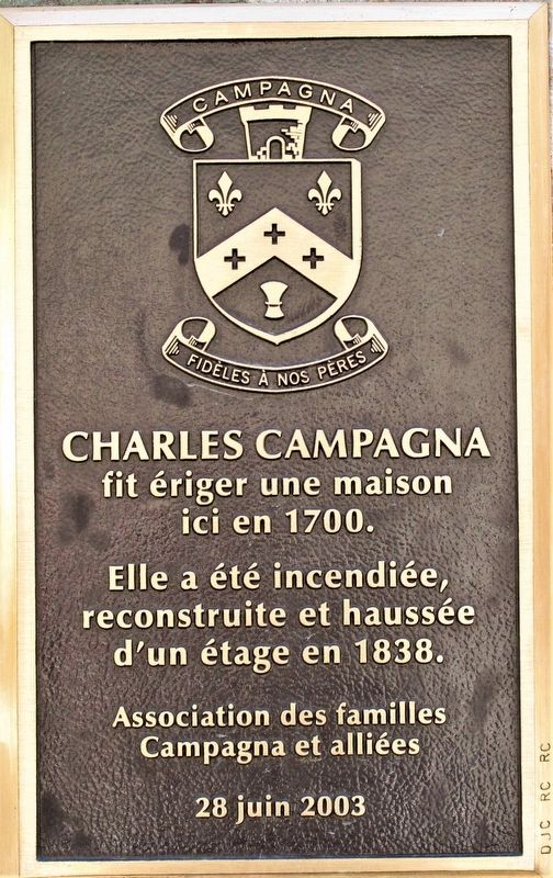 Charles Campagna Marker. Click for full size. Charles Campagna Marker image. Click for full size.