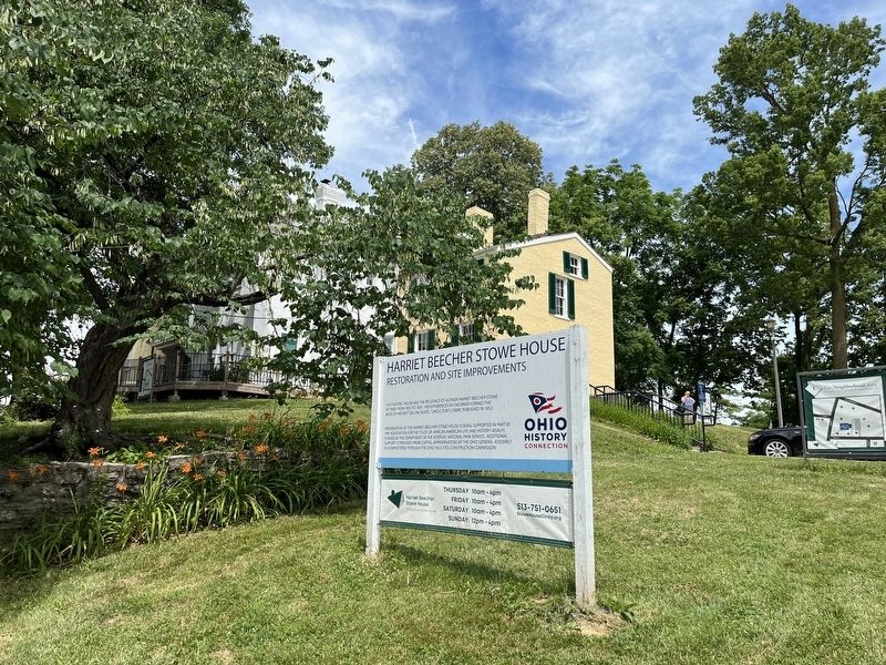 Harriet Beecher Stowe House Marker image. Click for full size.