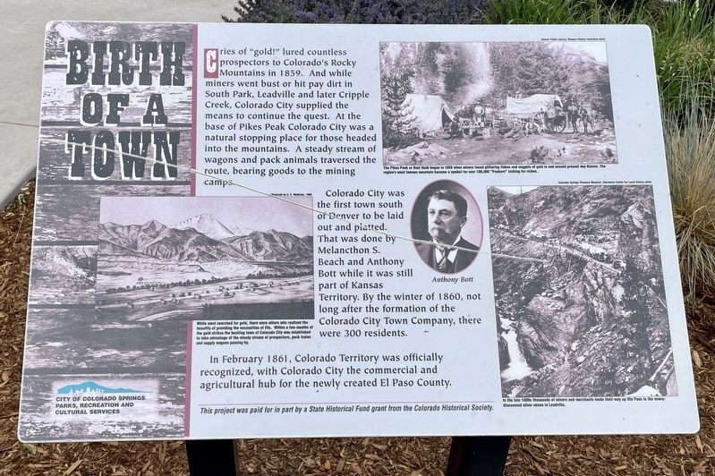 Birth of a Town Marker image. Click for full size.