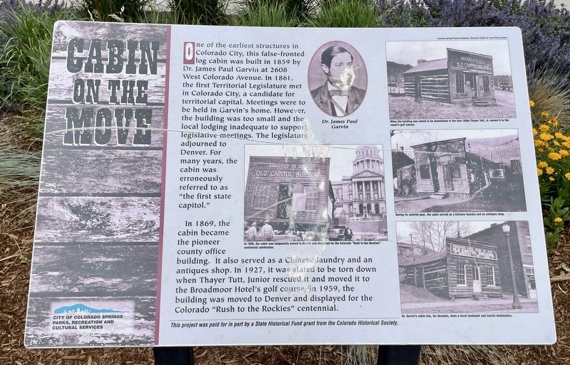Cabin on the Move Marker. Click for full size. Cabin on the Move Marker image. Click for full size.