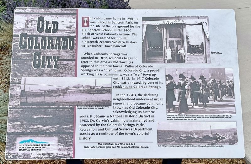 Old Colorado City Marker image. Click for full size.