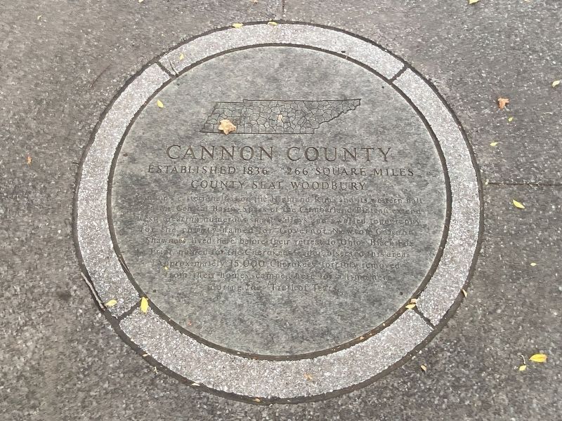 Cannon Counry Marker. Click for full size. Cannon Counry Marker image. Click for full size.