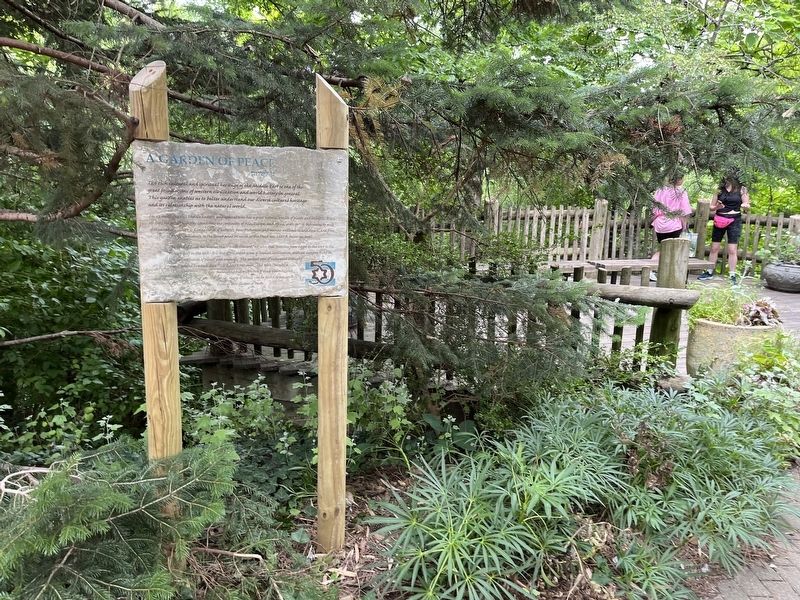Garden of Peace Marker. Click for full size. Garden of Peace Marker image. Click for full size.