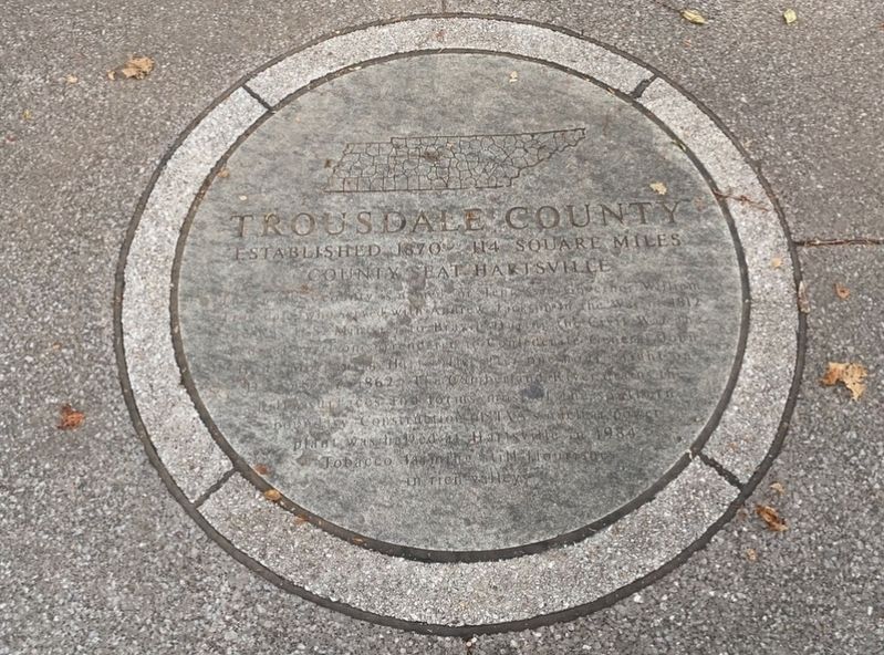 Trousdale County Marker. Click for full size. Trousdale County Marker image. Click for full size.