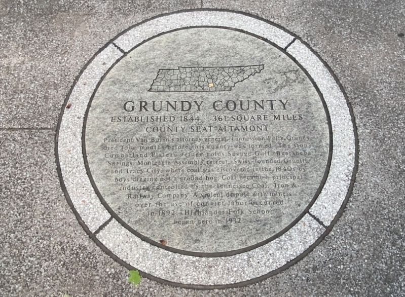 Grundy County Marker. Click for full size. Grundy County Marker image. Click for full size.