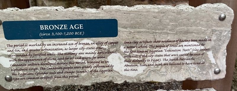 Bronze Age Marker. Click for full size. Bronze Age Marker image. Click for full size.