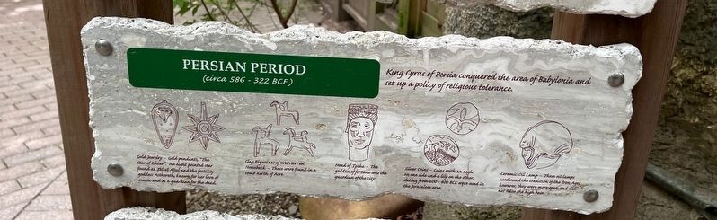 Persian Period Marker. Click for full size. Persian Period Marker image. Click for full size.