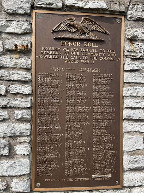 Honor Roll Marker. Click for full size. Honor Roll Marker image. Click for full size.