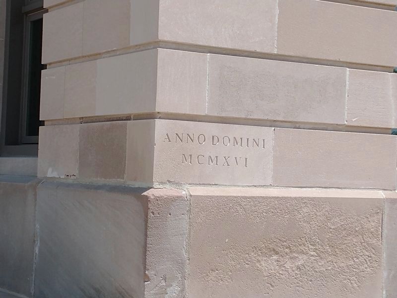 Clinton County Courthouse Cornerstone image. Click for full size.